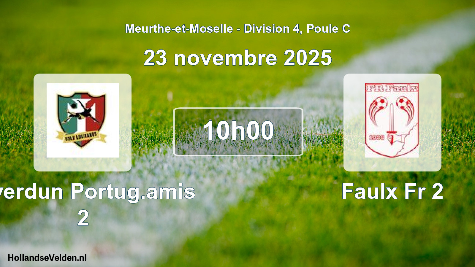 Scheduled Match: Liverdun Portug.amis 2 - Faulx Fr 2 (23 November 2025)