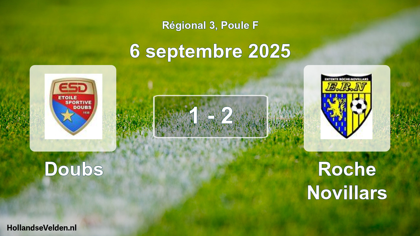 Gespeelde wedstrijd: Doubs - Roche Novillars 1 - 2 (6 september 2025)