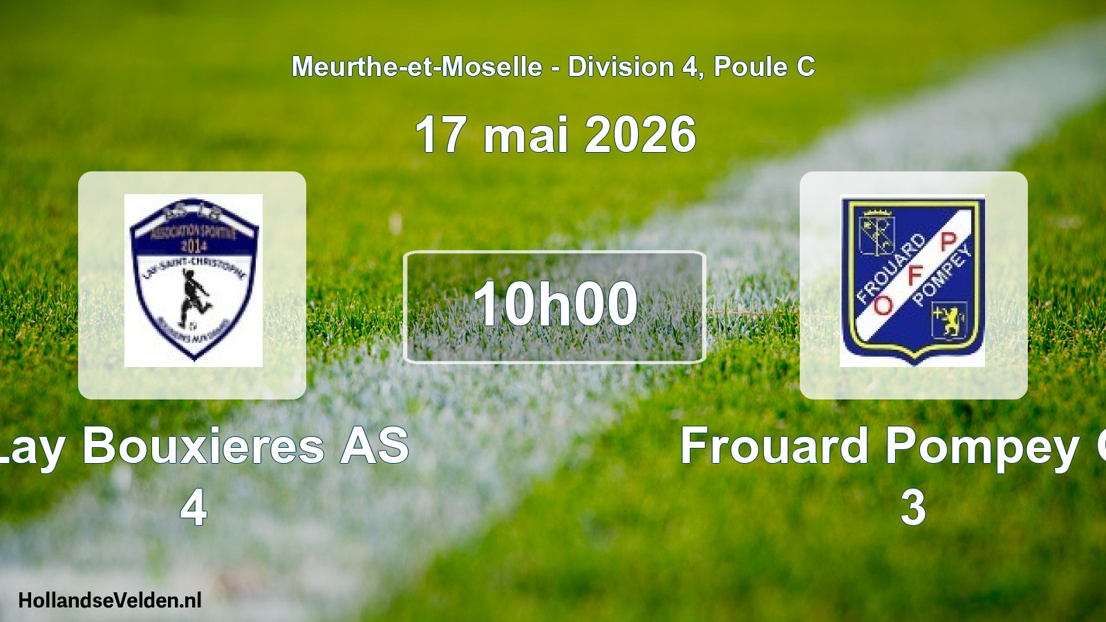 Scheduled Match: Lay Bouxieres AS 4 - Frouard Pompey O. 3 (17 May 2026)