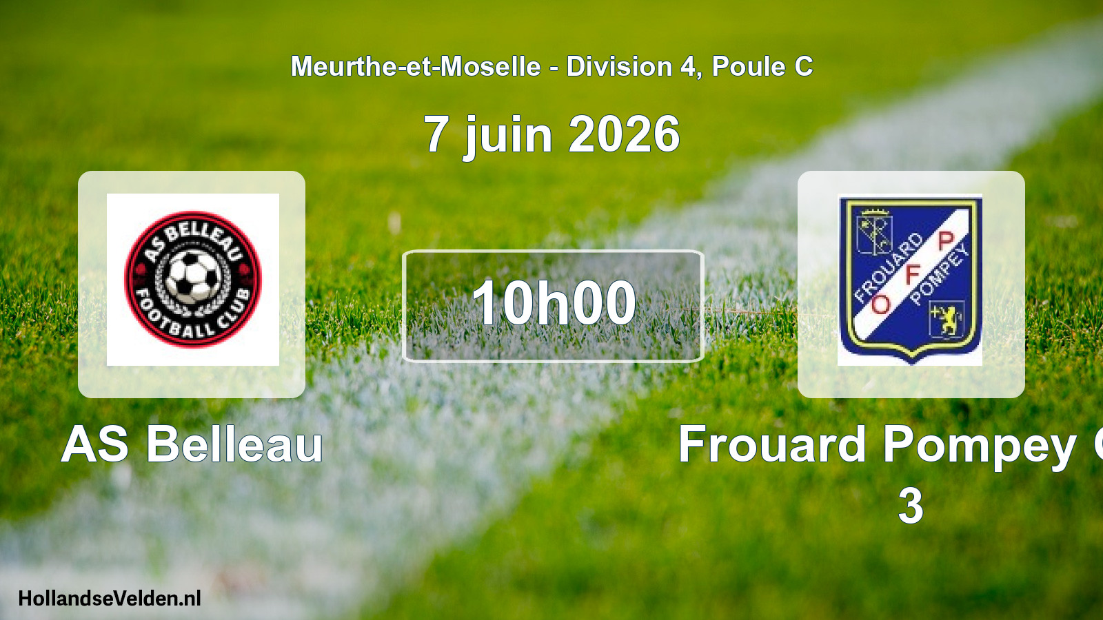 Scheduled Match: AS Belleau - Frouard Pompey O. 3 (7 June 2026)