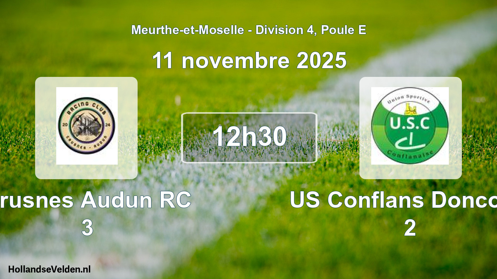 Match programmé: Crusnes Audun RC 3 - US Conflans Doncourt 2 (11 novembre 2025)