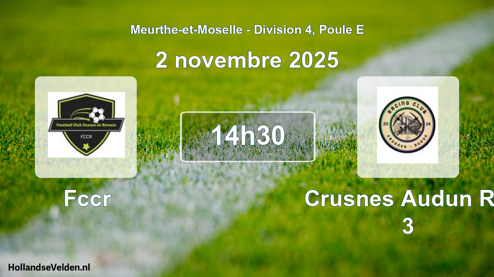 Scheduled Match: Fccr - Crusnes Audun RC 3 (2 November 2025)