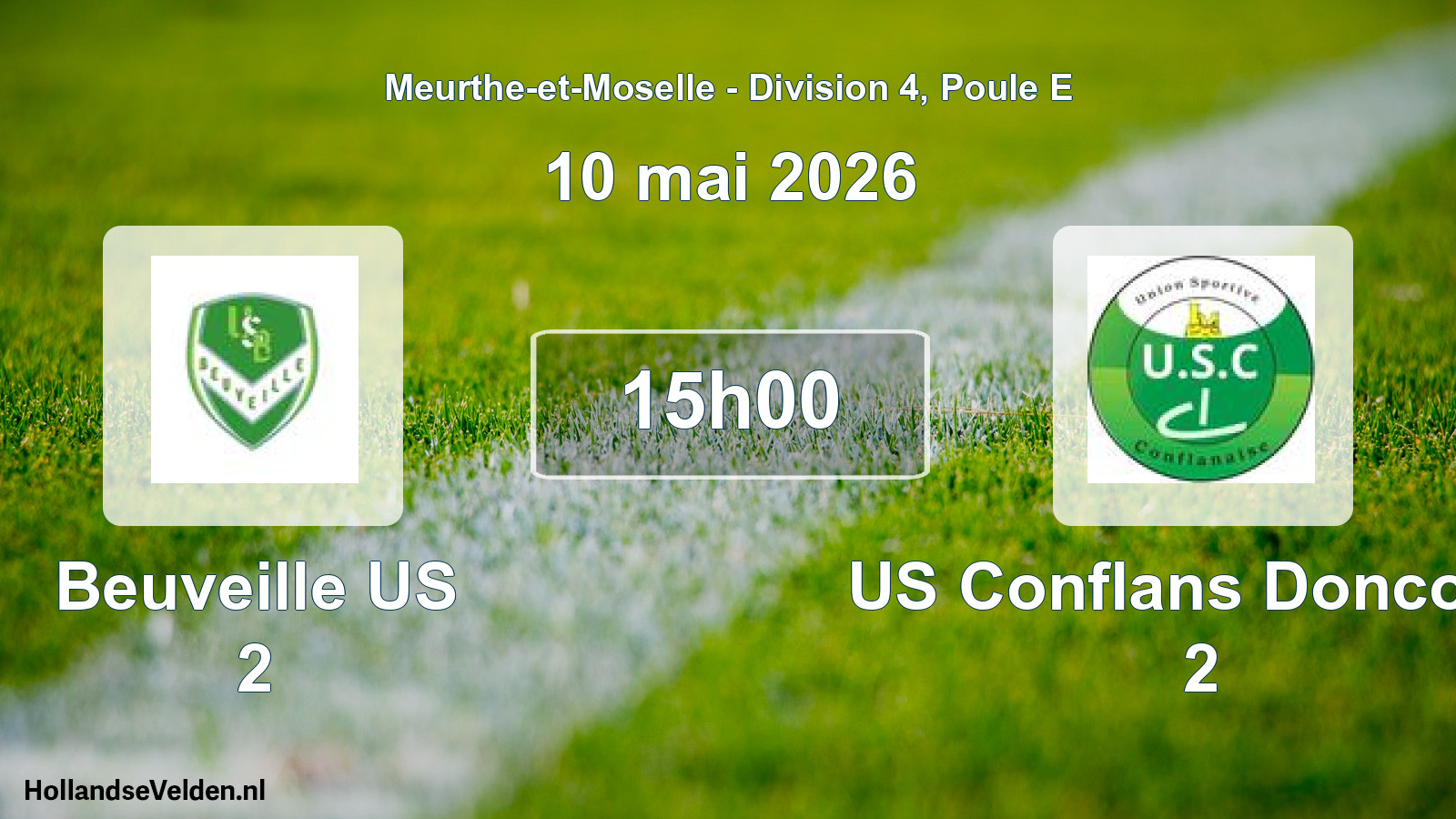 Match programmé: Beuveille US 2 - US Conflans Doncourt 2 (10 mai 2026)