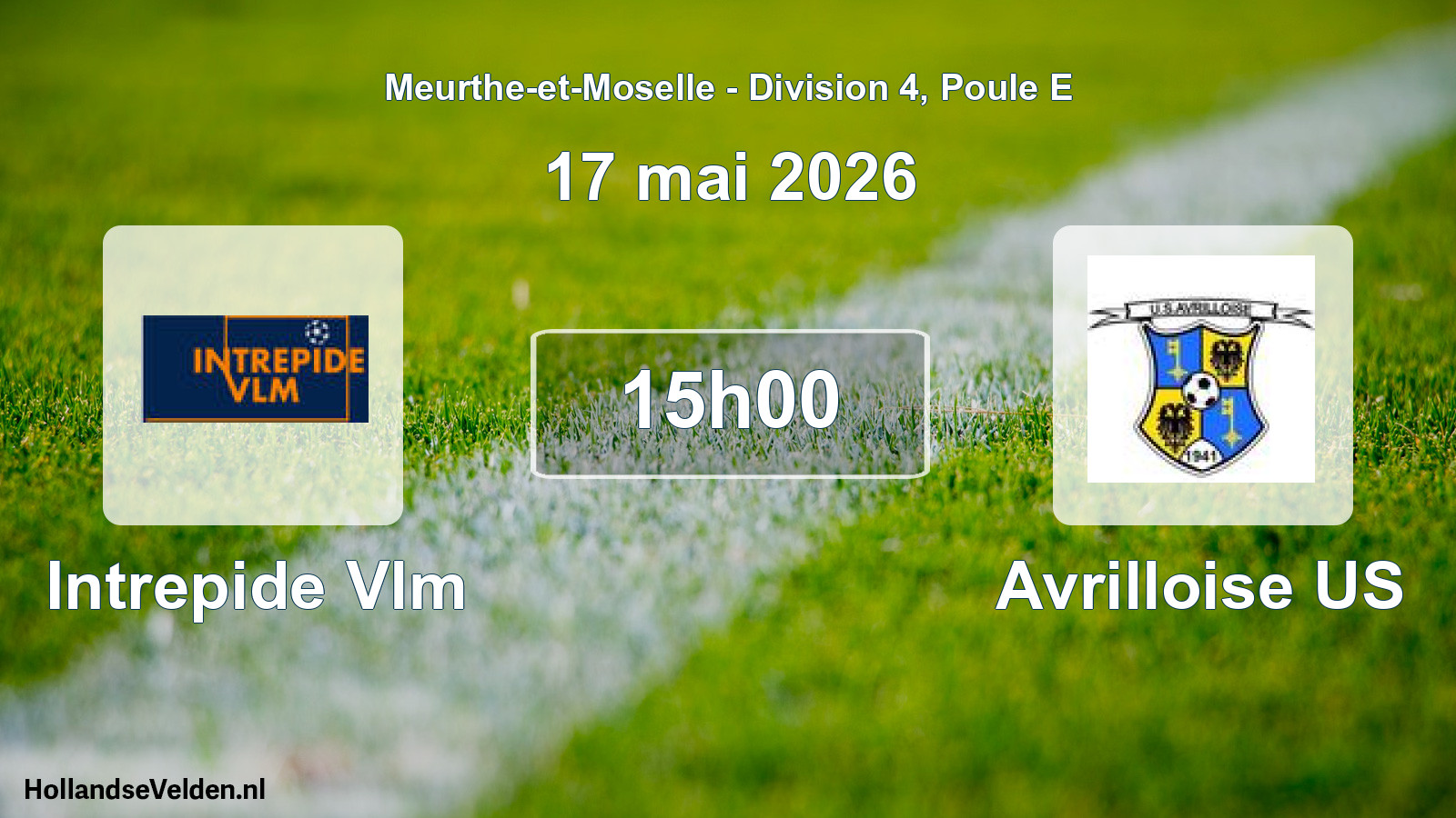 Scheduled Match: Intrepide Vlm - Avrilloise US (17 May 2026)