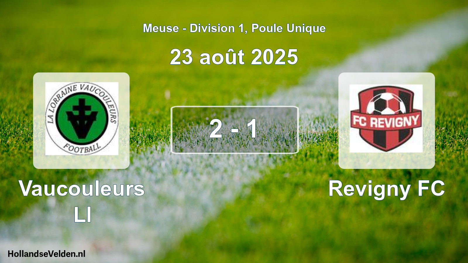 Match joué: Vaucouleurs Ll - Revigny FC 2 - 1 (23 août 2025)