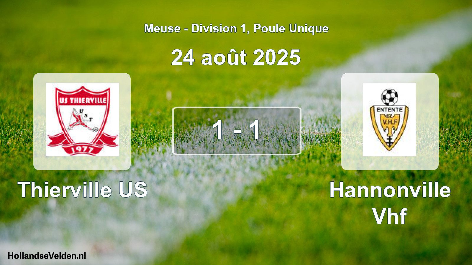 Match joué: Thierville US - Hannonville Vhf 1 - 1 (24 août 2025)