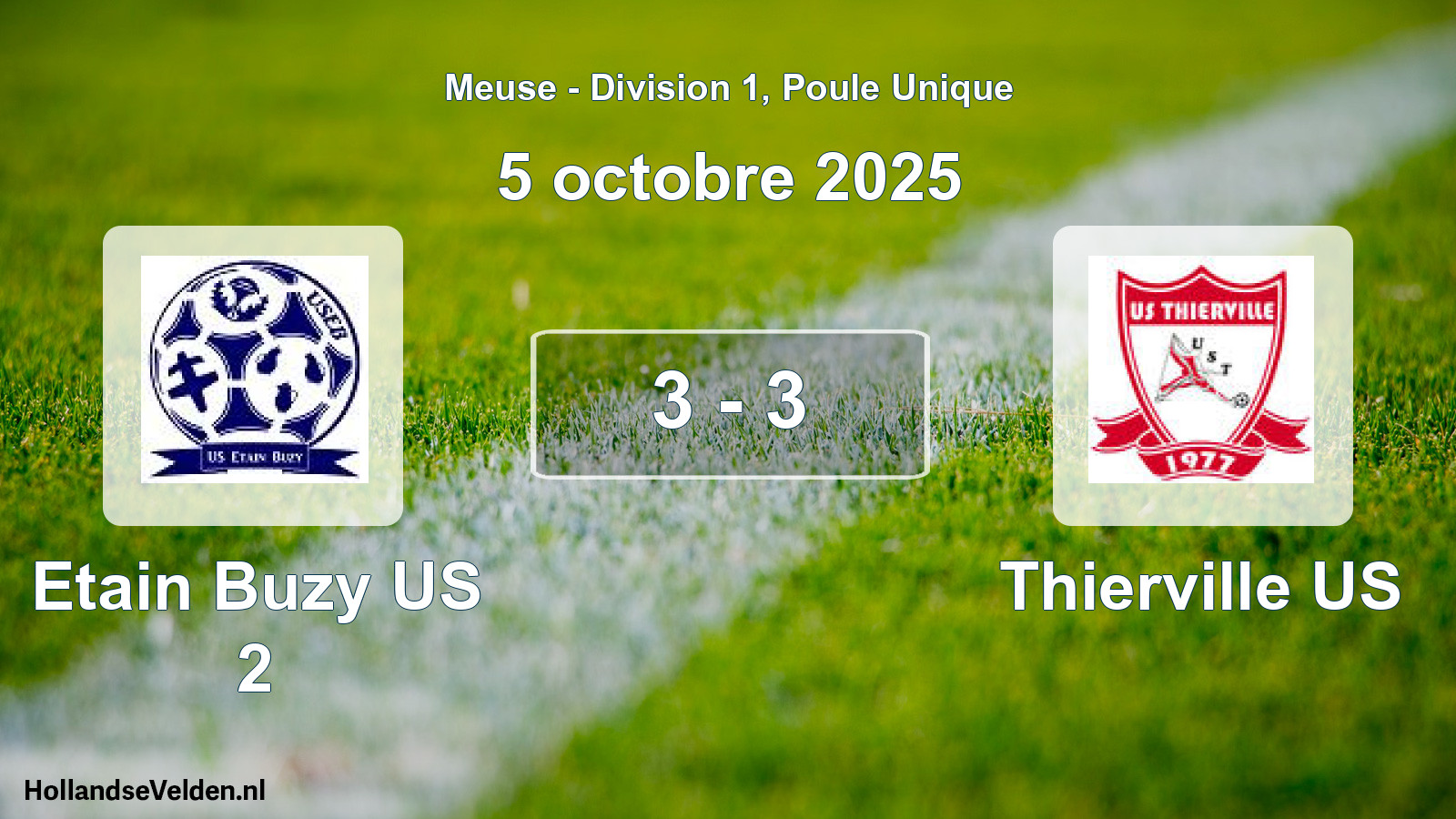 Total number of matches played: Etain Buzy US 2 - Thierville US 3 - 3 (5 October 2025)