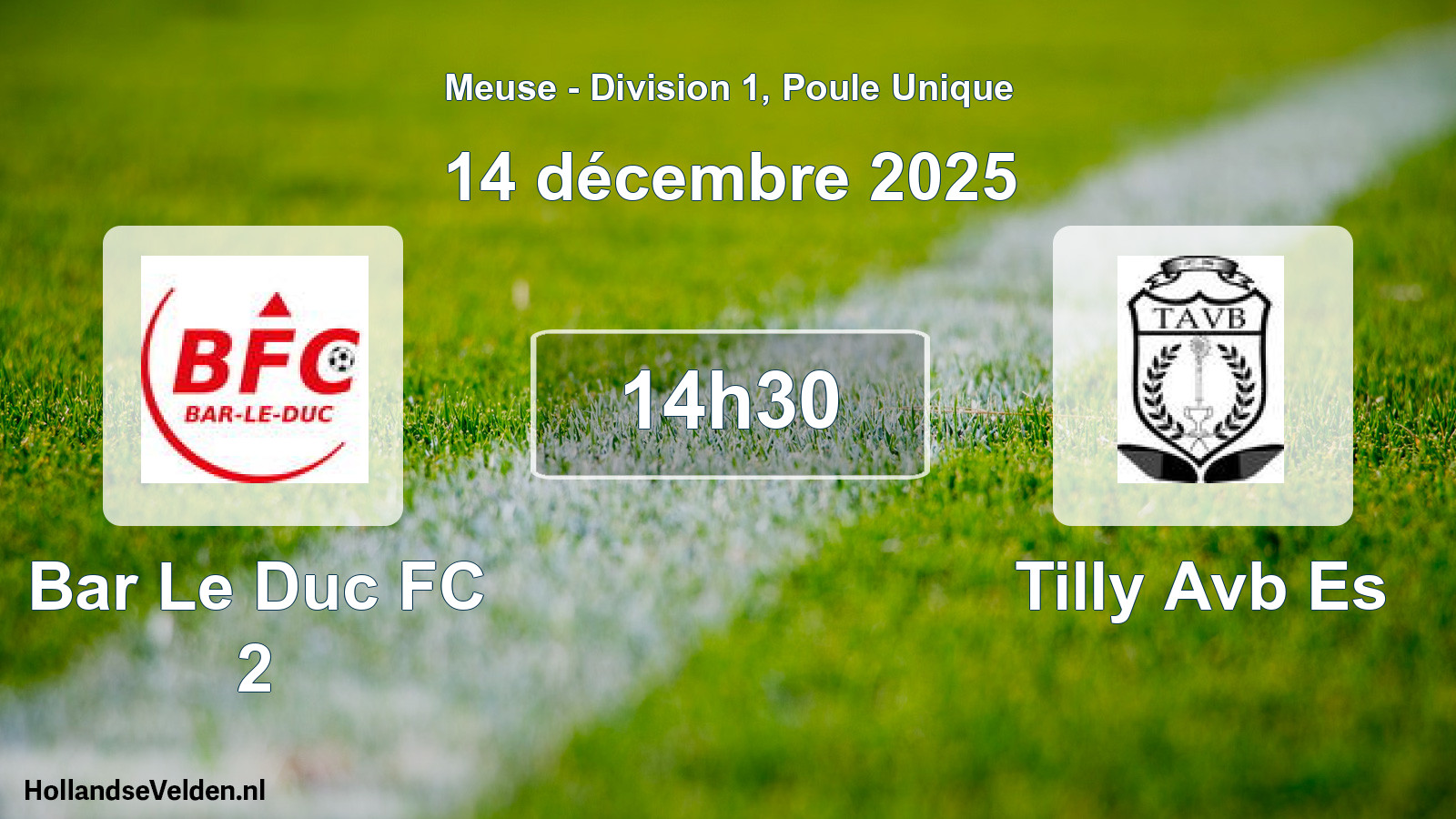 Scheduled Match: Bar Le Duc FC 2 - Tilly Avb Es (22 November 2025)