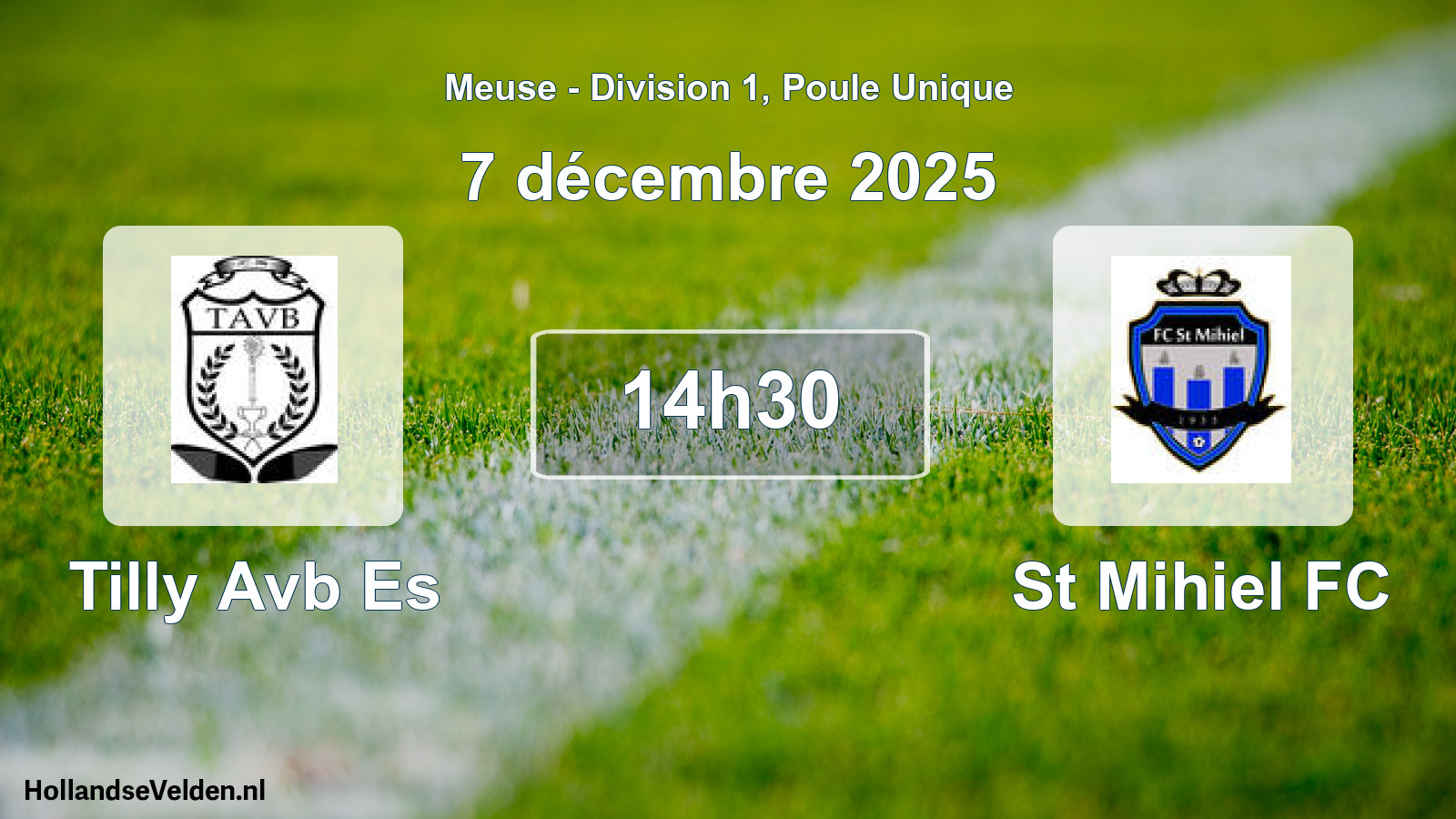 Match programmé: Tilly Avb Es - St Mihiel FC (7 décembre 2025)