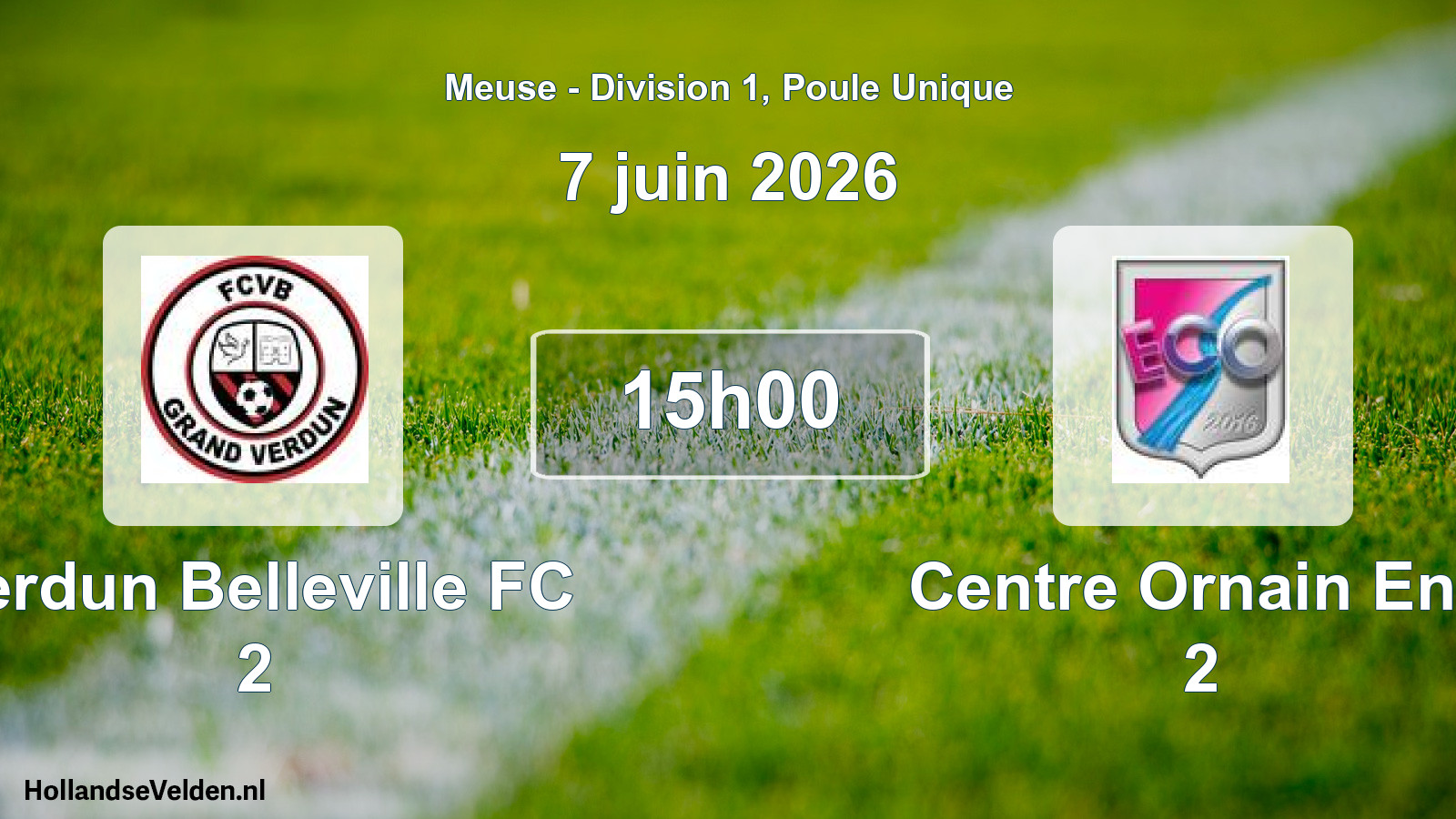 Geplande wedstrijd: Verdun Belleville FC 2 - Centre Ornain Ent. 2 (7 juni 2026)