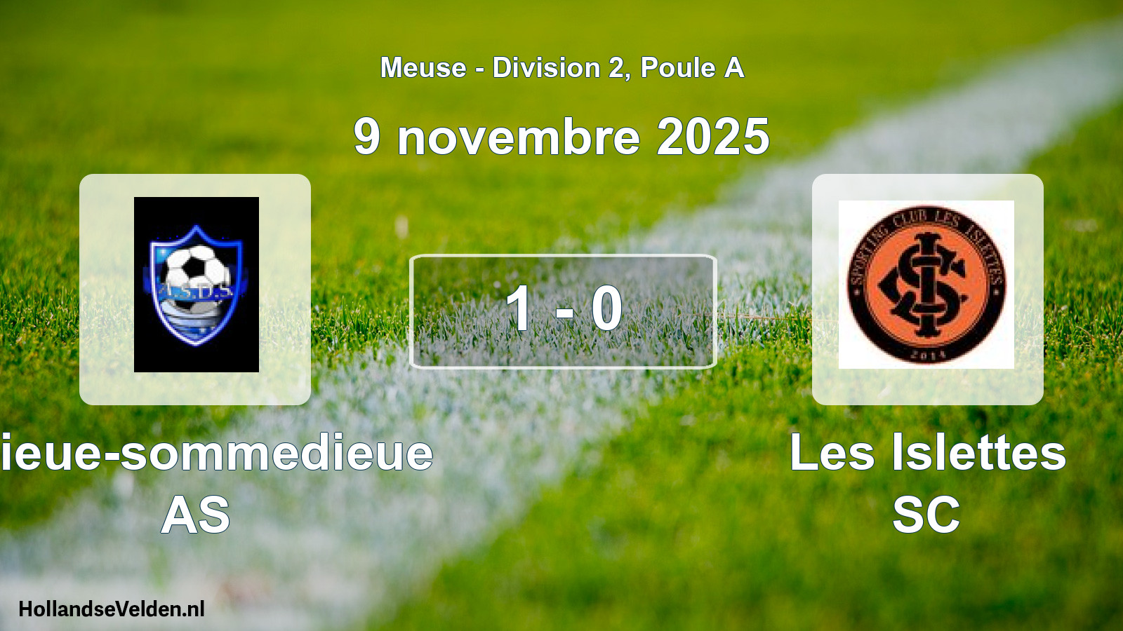 Gespeelde wedstrijd: Dieue-sommedieue AS - Les Islettes SC 1 - 0 (9 november 2025)