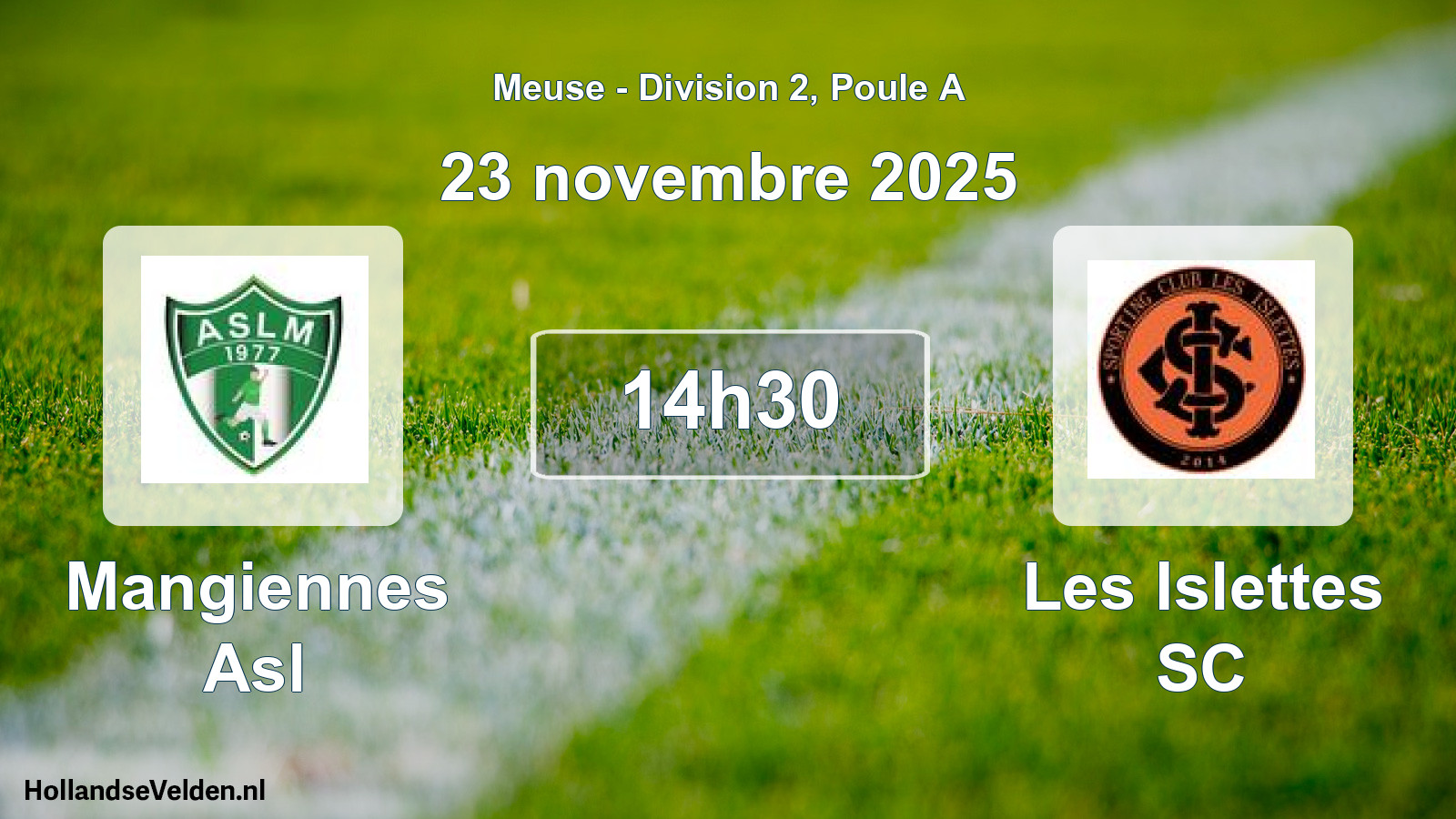 Geplande wedstrijd: Mangiennes Asl - Les Islettes SC (23 november 2025)