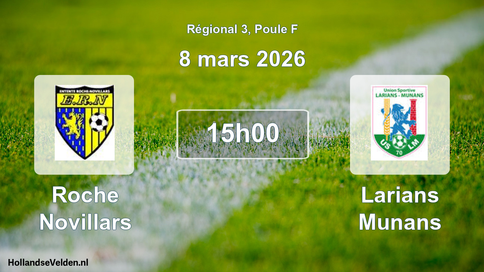 Geplande wedstrijd: Roche Novillars - Larians Munans (8 mars 2026)