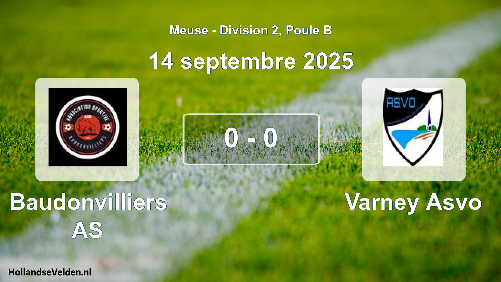 Gespeelde wedstrijd: Baudonvilliers AS - Varney Asvo 0 - 0 (14 september 2025)