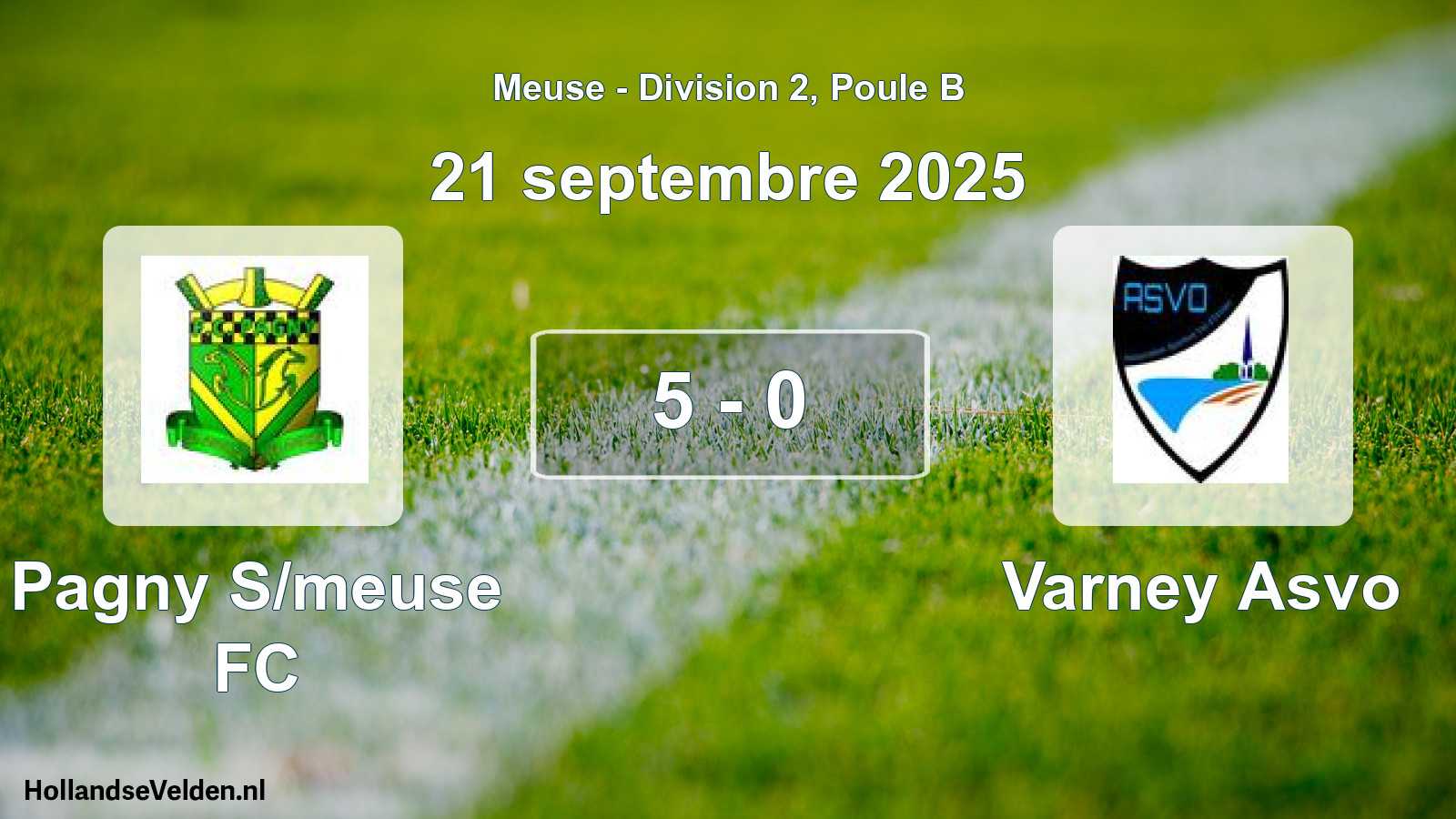 Gespeelde wedstrijd: Pagny S/meuse FC - Varney Asvo 5 - 0 (21 september 2025)