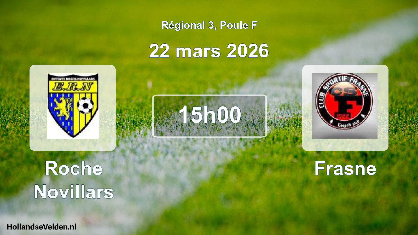 Geplande wedstrijd: Roche Novillars - Frasne (22 mars 2026)