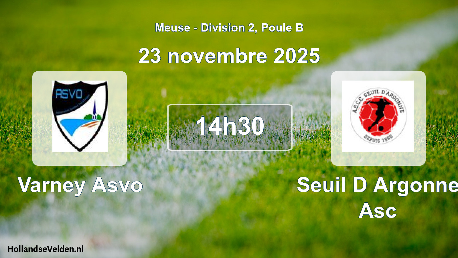 Match programmé: Varney Asvo - Seuil D Argonne Asc (23 novembre 2025)