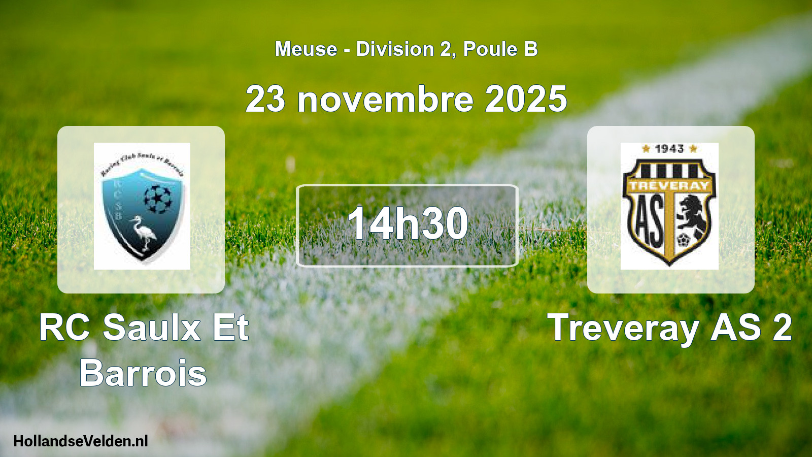 Match programmé: RC Saulx Et Barrois - Treveray AS 2 (23 novembre 2025)