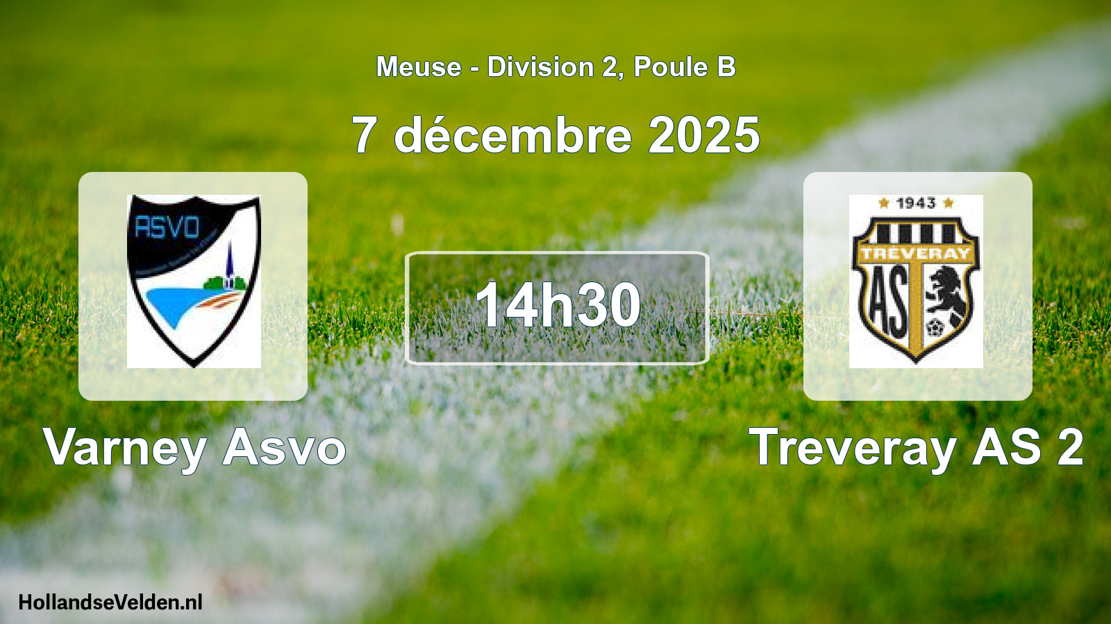 Match programmé: Varney Asvo - Treveray AS 2 (7 décembre 2025)