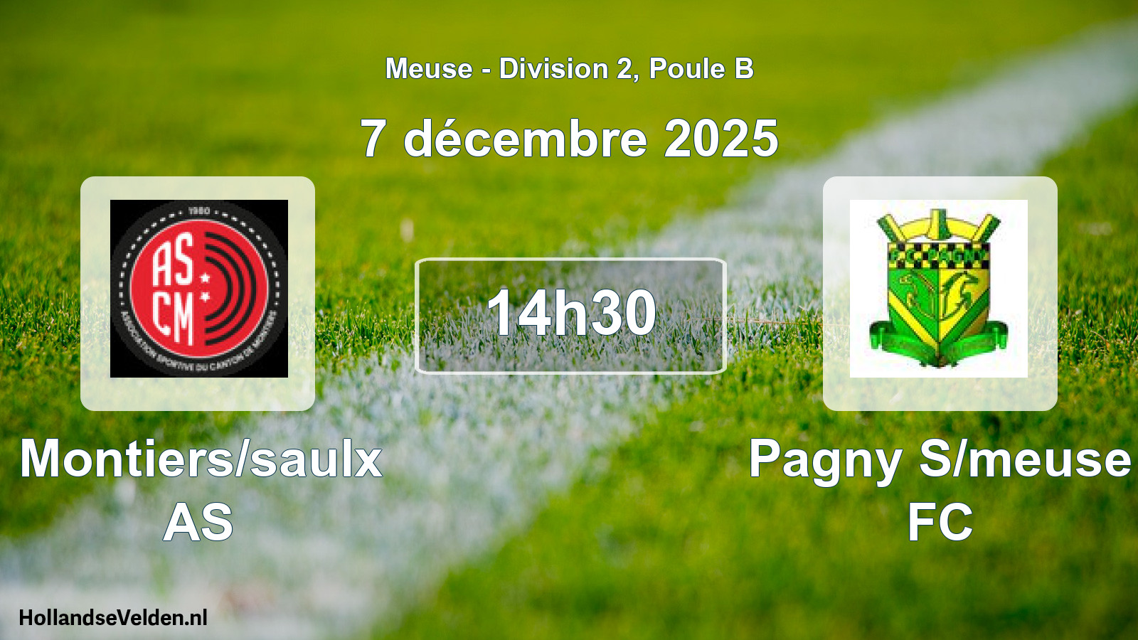 Geplande wedstrijd: Montiers/saulx AS - Pagny S/meuse FC (7 december 2025)