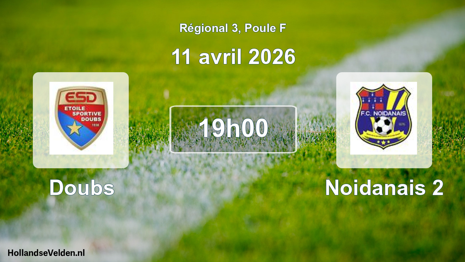 Geplande wedstrijd: Doubs - Noidanais 2 (11 april 2026)