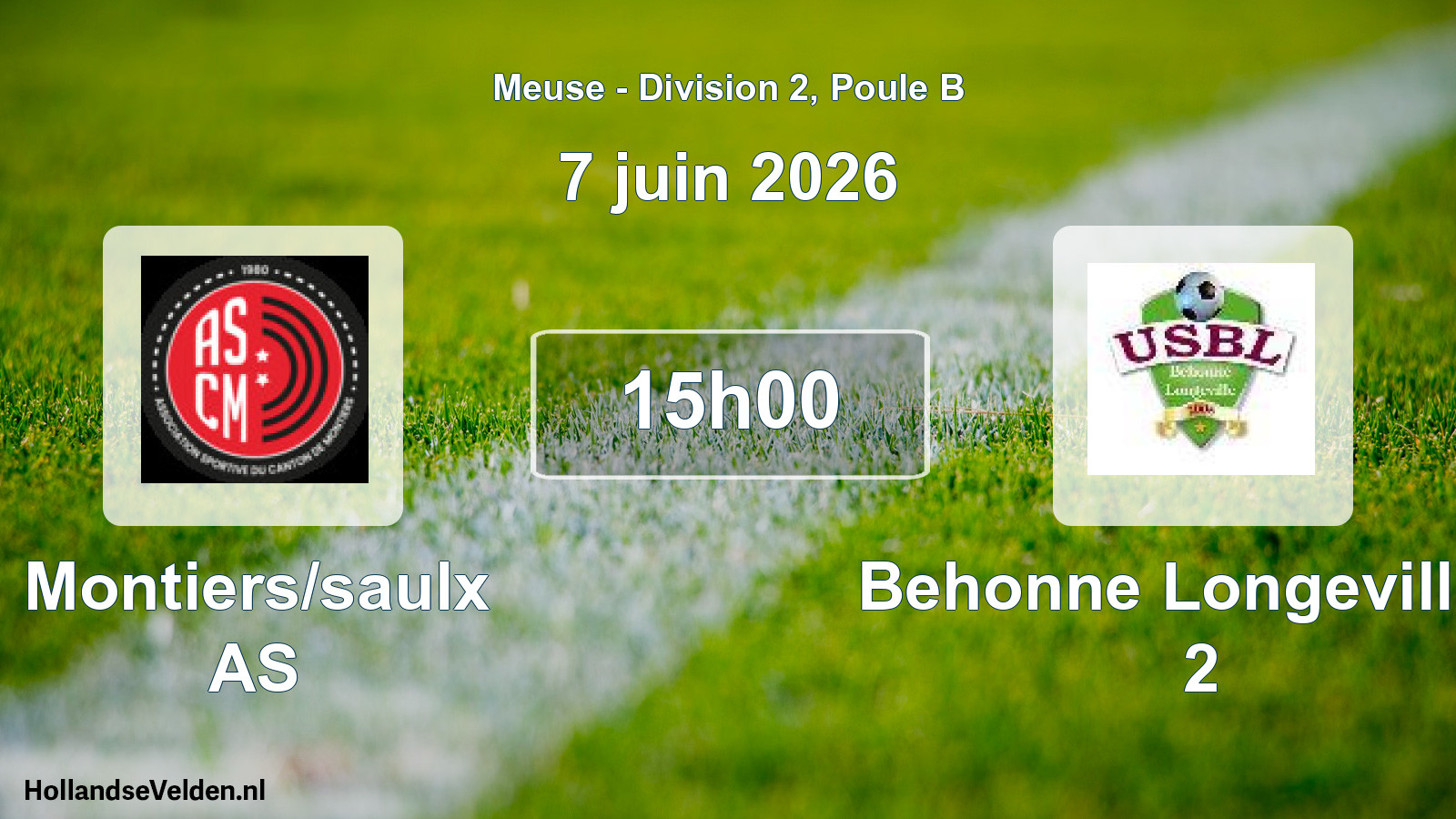 Match programmé: Montiers/saulx AS - Behonne Longevill.us 2 (7 juin 2026)