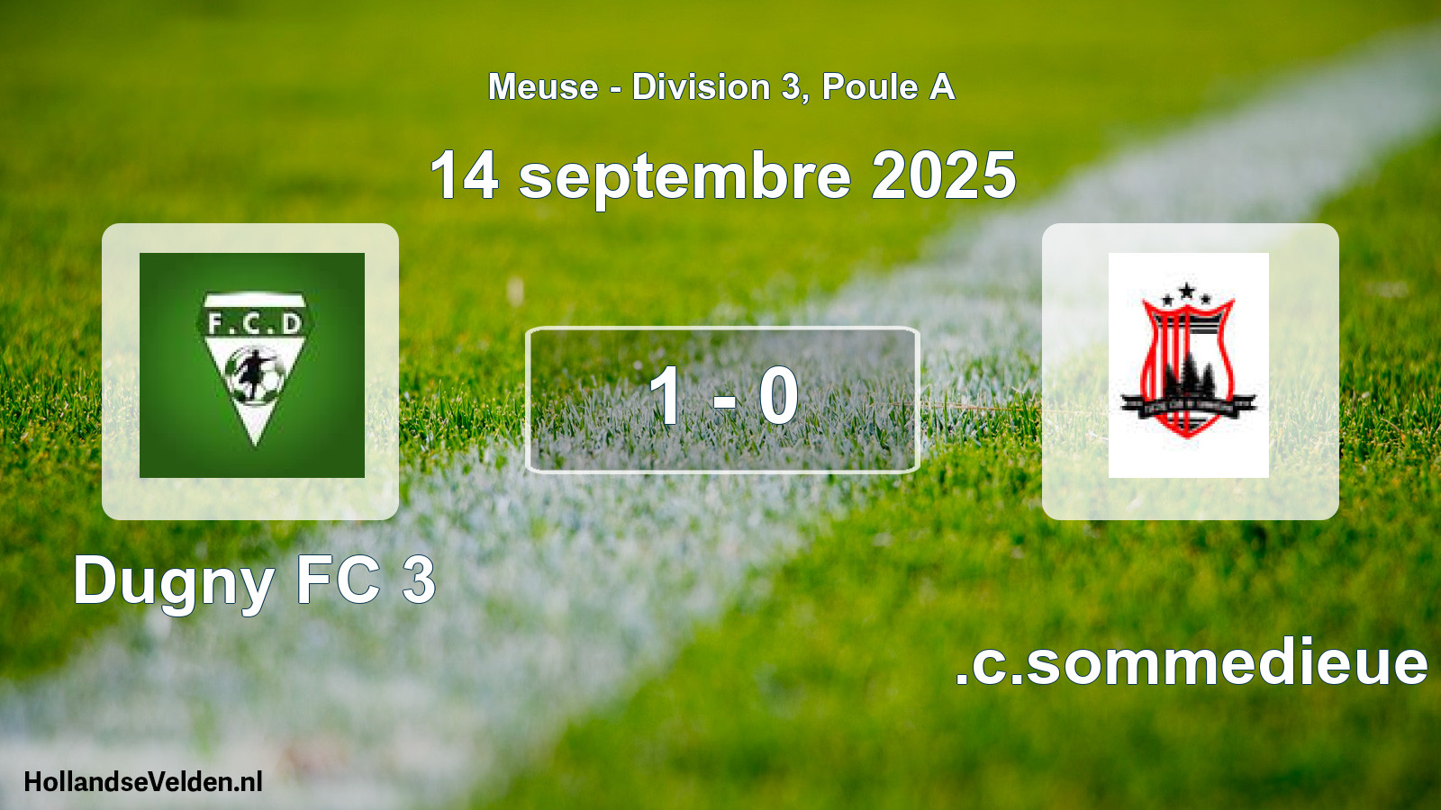 Match joué: Dugny FC 3 - R.c.sommedieue 1 - 0 (14 septembre 2025)