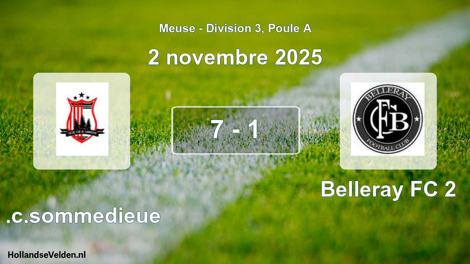 Match joué: R.c.sommedieue - Belleray FC 2 7 - 1 (2 novembre 2025)