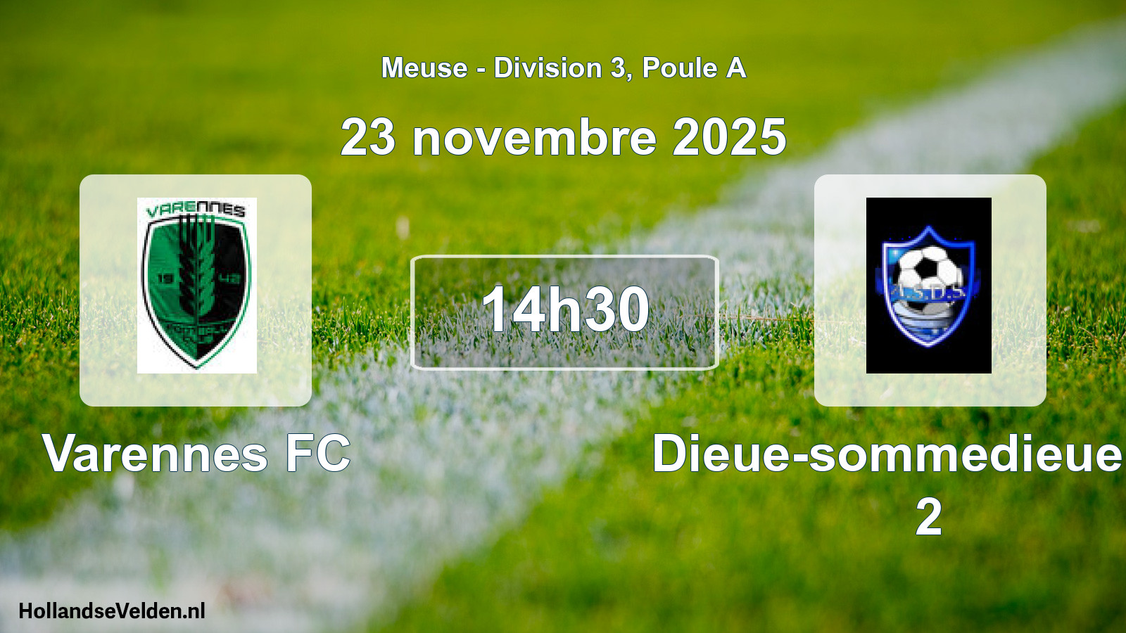 Match programmé: Varennes FC - Dieue-sommedieue AS 2 (23 novembre 2025)
