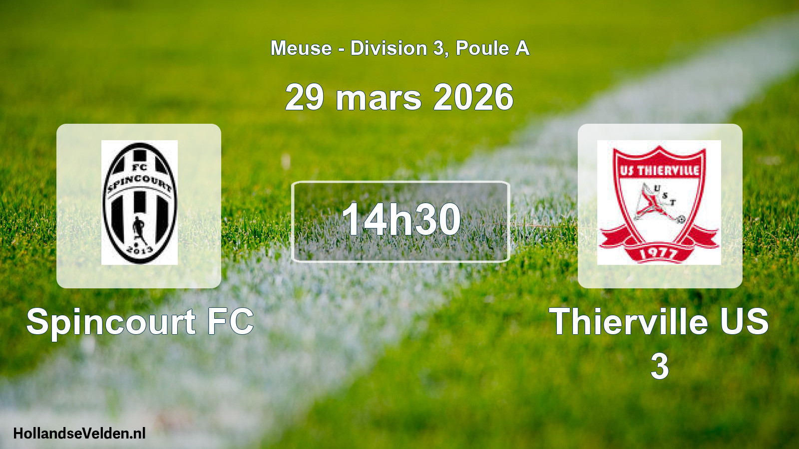 Match programmé: Spincourt FC - Thierville US 3 (29 mars 2026)