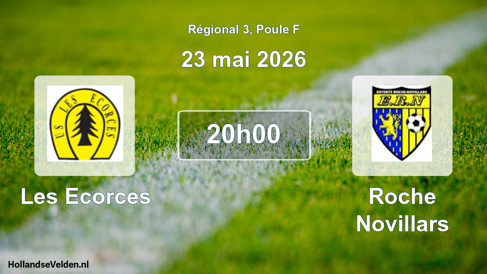 Geplande wedstrijd: Les Ecorces - Roche Novillars (23 mei 2026)