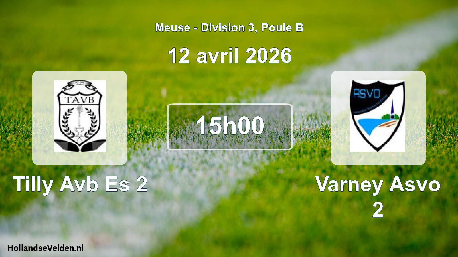 Scheduled Match: Tilly Avb Es 2 - Varney Asvo 2 (12 April 2026)