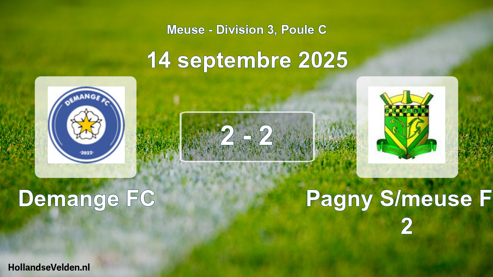 Match joué: Demange FC - Pagny S/meuse FC 2 2 - 2 (14 septembre 2025)