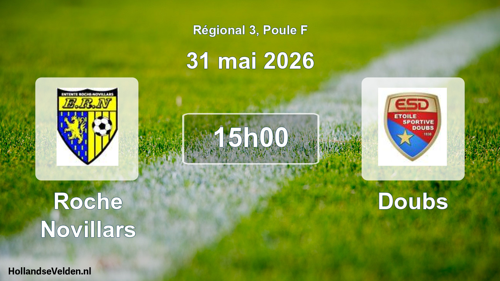 Scheduled Match: Roche Novillars - Doubs (31 May 2026)