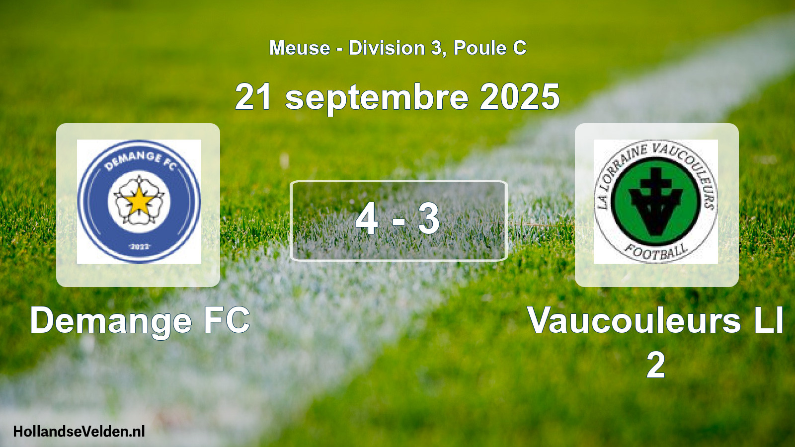 Match joué: Demange FC - Vaucouleurs Ll 2 4 - 3 (21 septembre 2025)