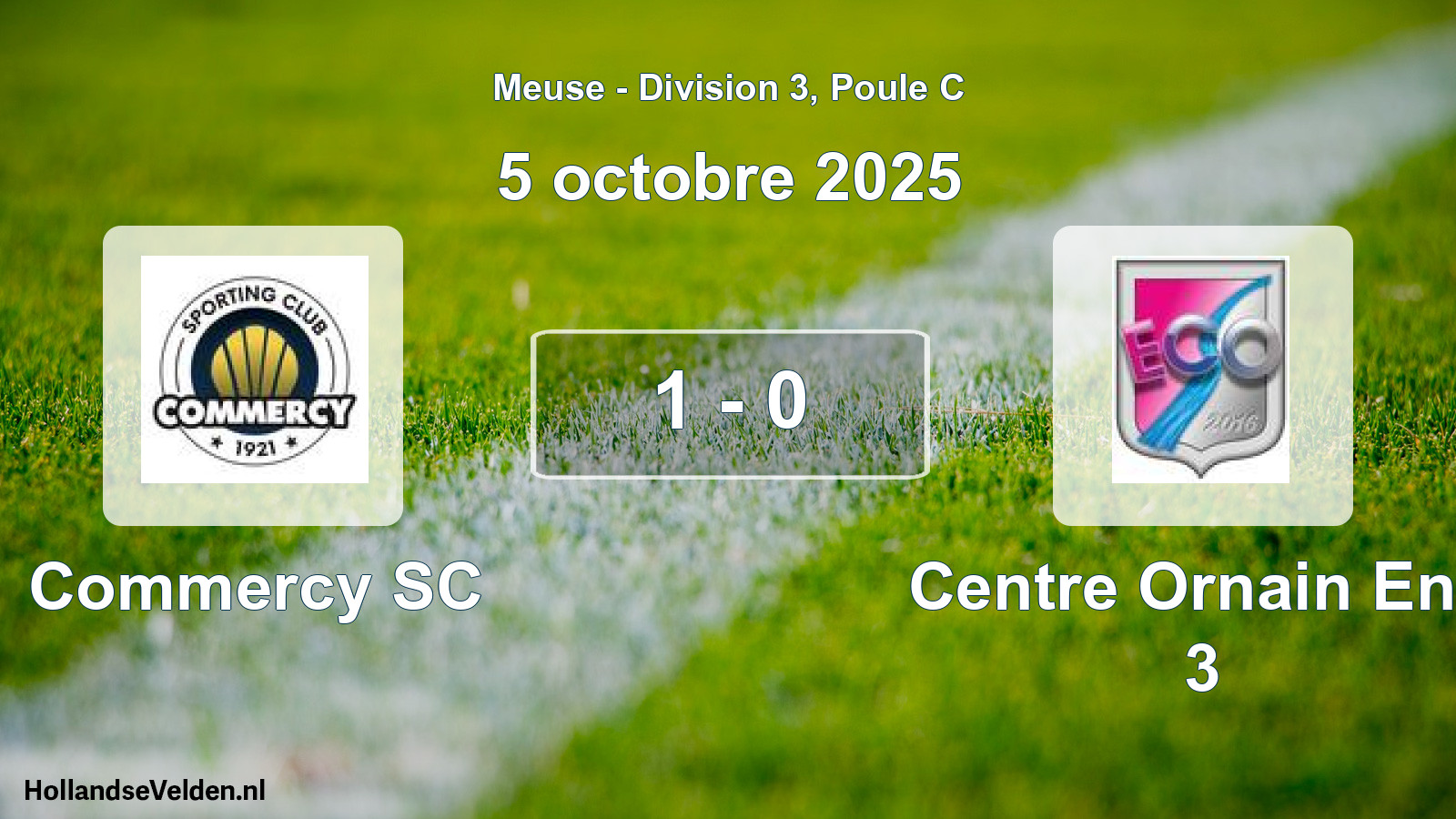 Match joué: Commercy SC - Centre Ornain Ent. 3 1 - 0 (5 octobre 2025)