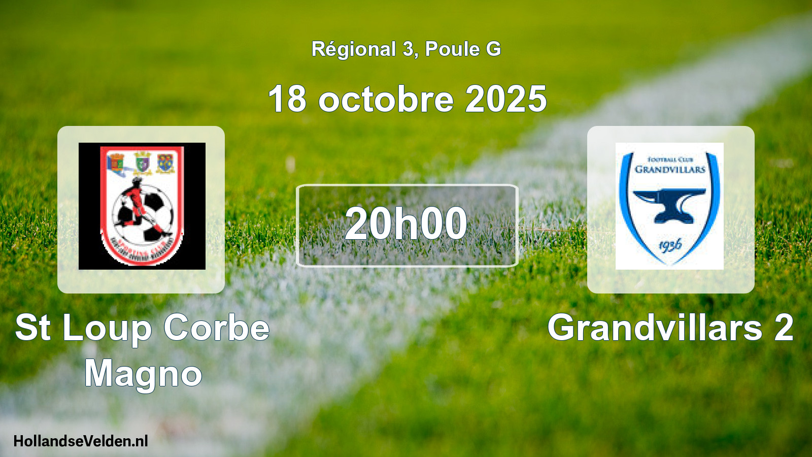Geplande wedstrijd: St Loup Corbe Magno - Grandvillars 2 (18 octobre 2025)
