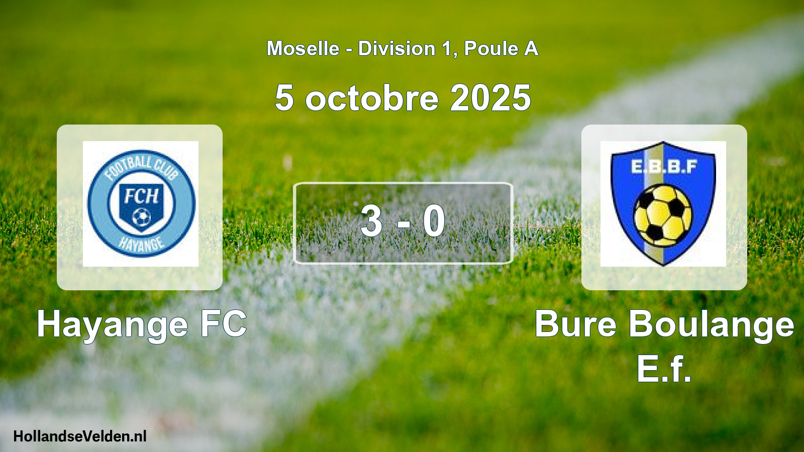 Total number of matches played: Hayange FC - Bure Boulange E.f. 3 - 0 (5 October 2025)
