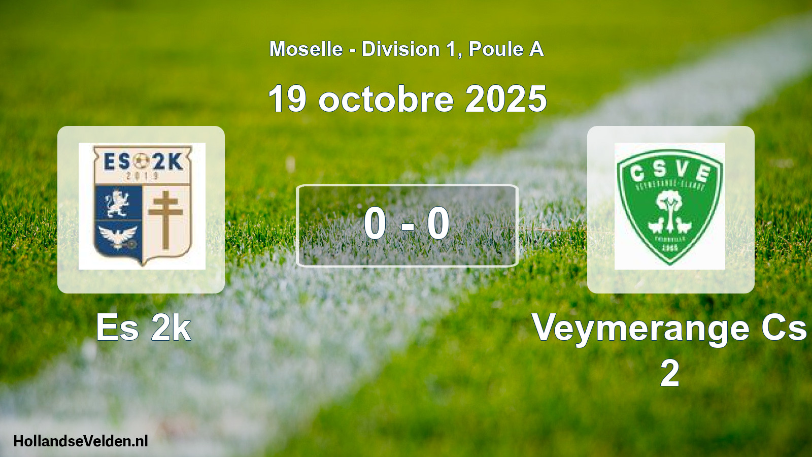 Match joué: Es 2k - Veymerange Cs 2 0 - 0 (19 octobre 2025)