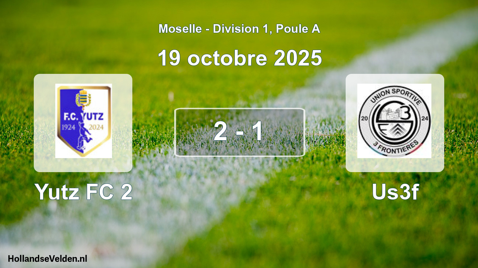 Match joué: Yutz FC 2 - Us3f 2 - 1 (19 octobre 2025)