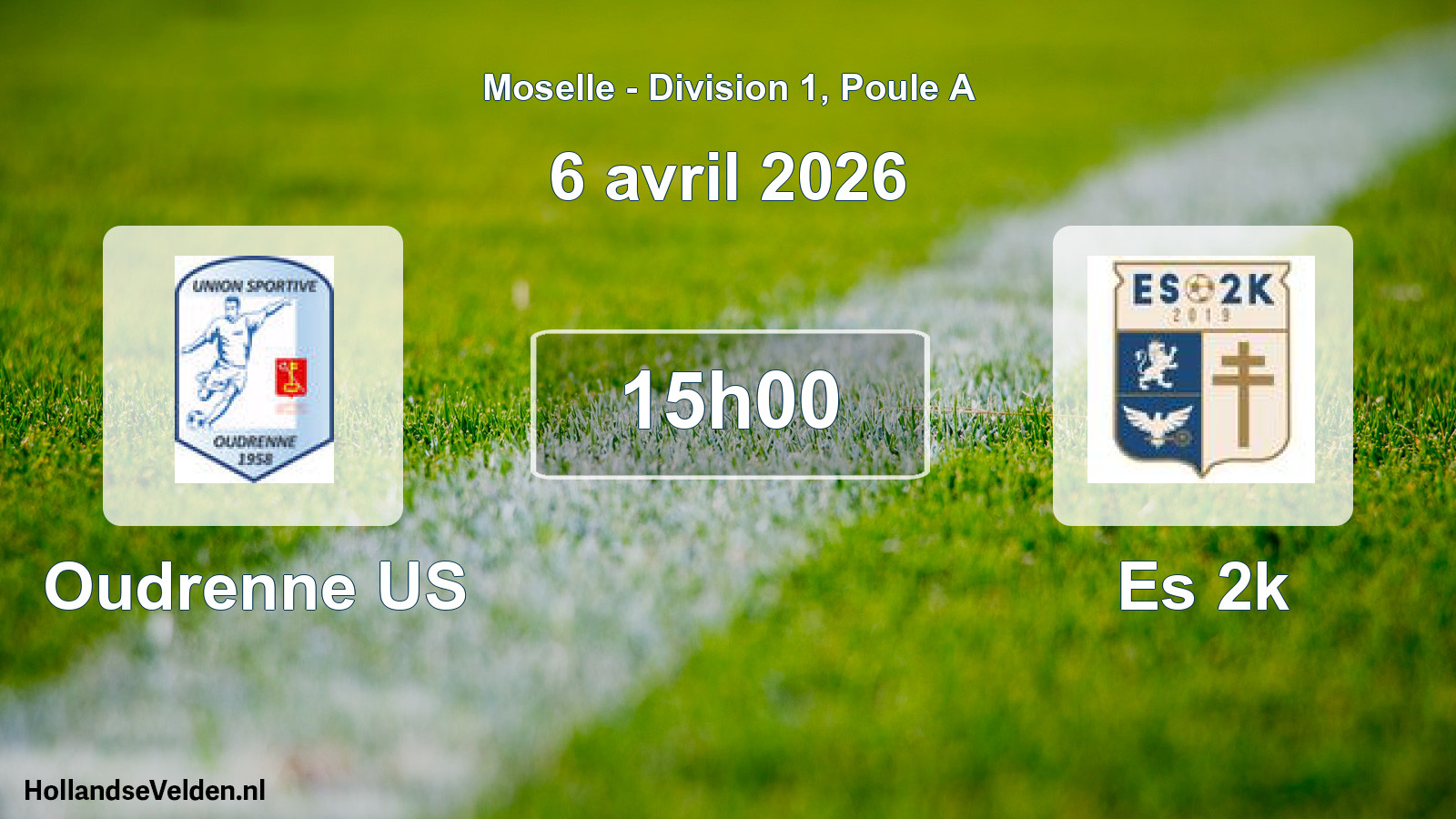 Match programmé: Oudrenne US - Es 2k (6 avril 2026)