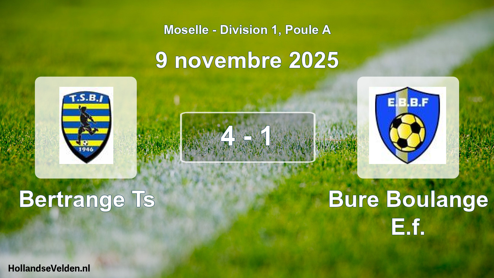 Total number of matches played: Bertrange Ts - Bure Boulange E.f. 4 - 1 (9 November 2025)