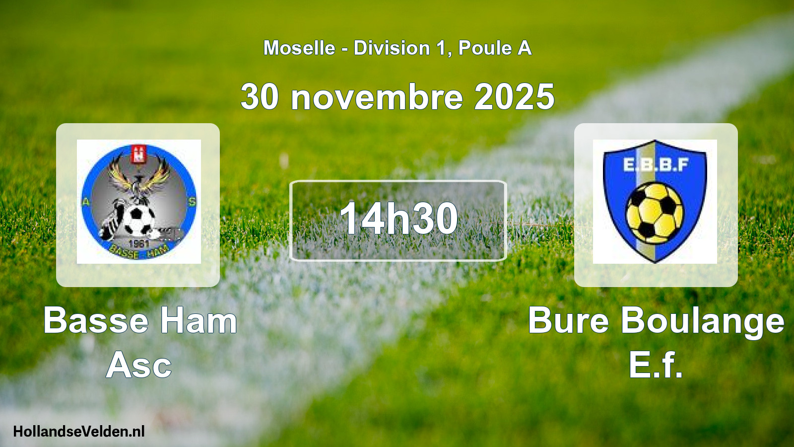 Geplande wedstrijd: Basse Ham Asc - Bure Boulange E.f. (30 november 2025)