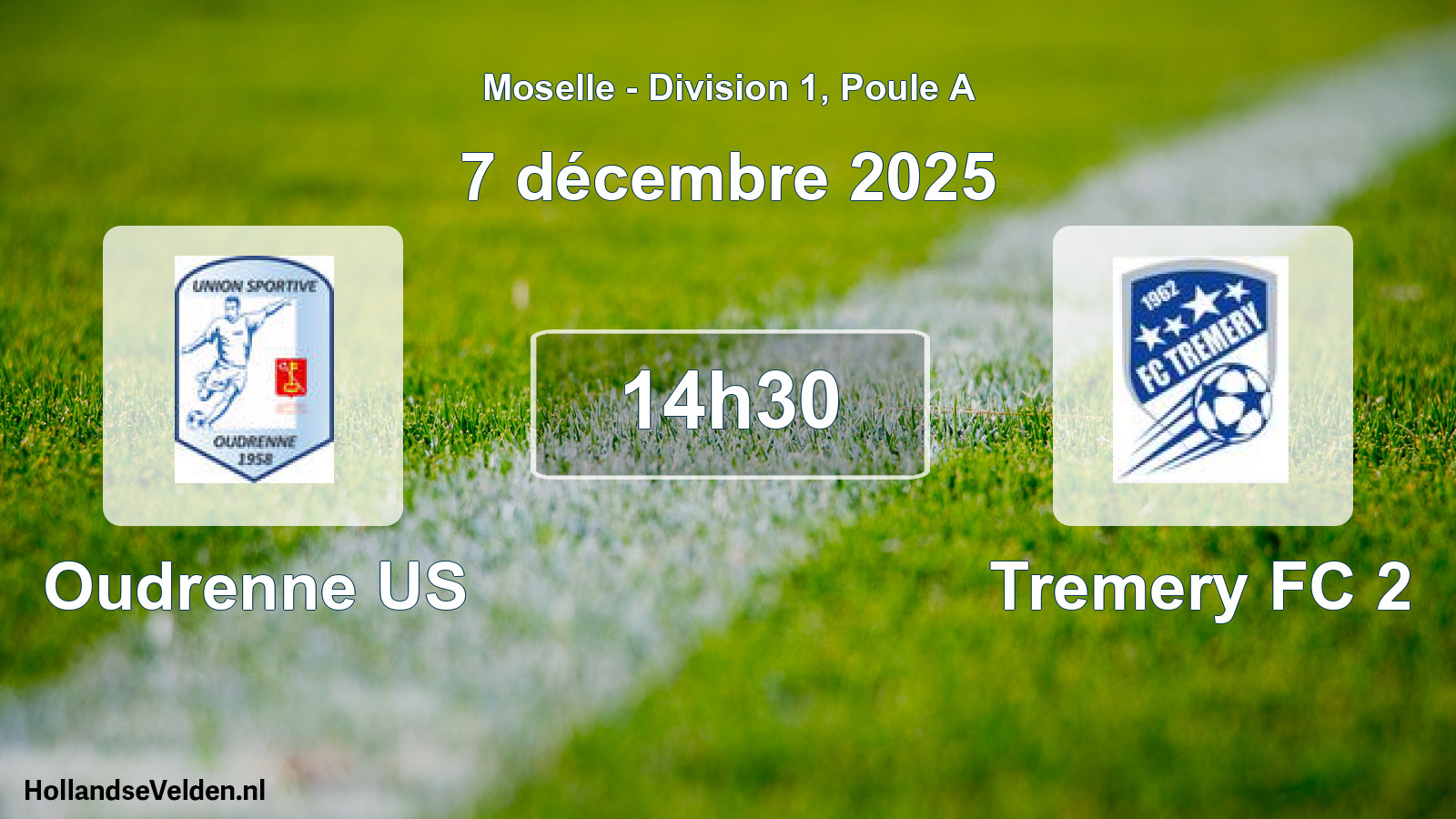 Scheduled Match: Oudrenne US - Tremery FC 2 (7 December 2025)