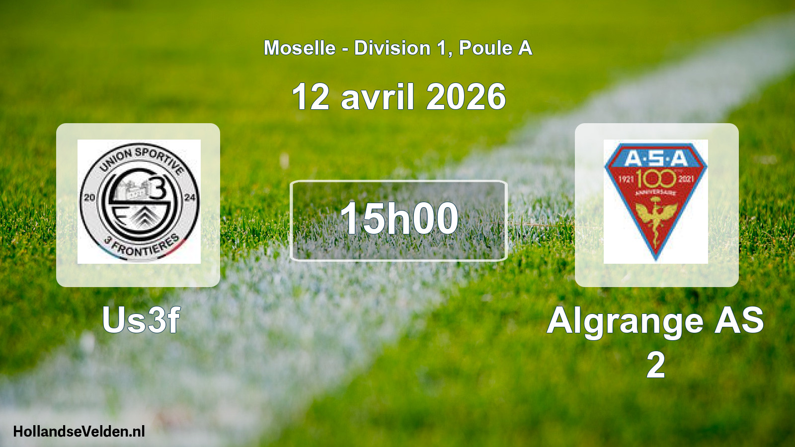 Scheduled Match: Us3f - Algrange AS 2 (12 April 2026)