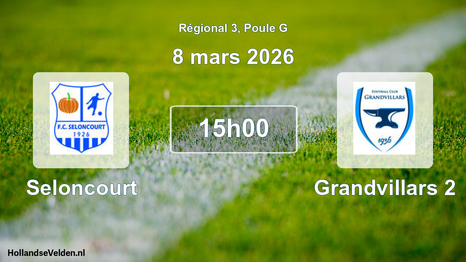 Geplande wedstrijd: Seloncourt - Grandvillars 2 (8 mars 2026)