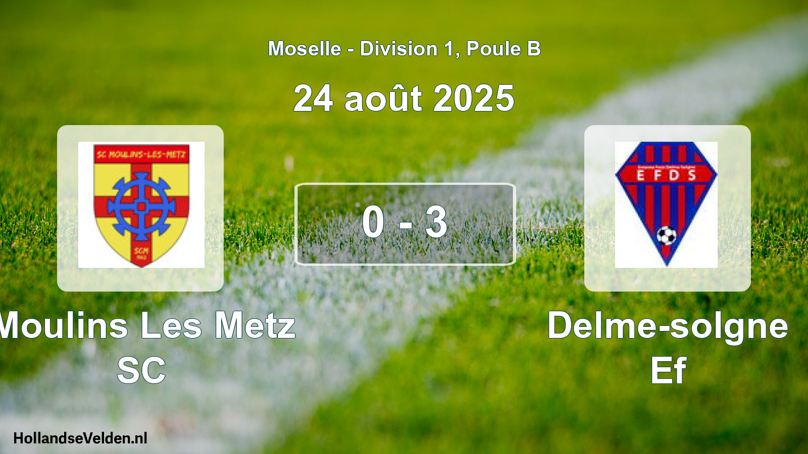 Gespeelde wedstrijd: Moulins Les Metz SC - Delme-solgne Ef 0 - 3 (24 augustus 2025)