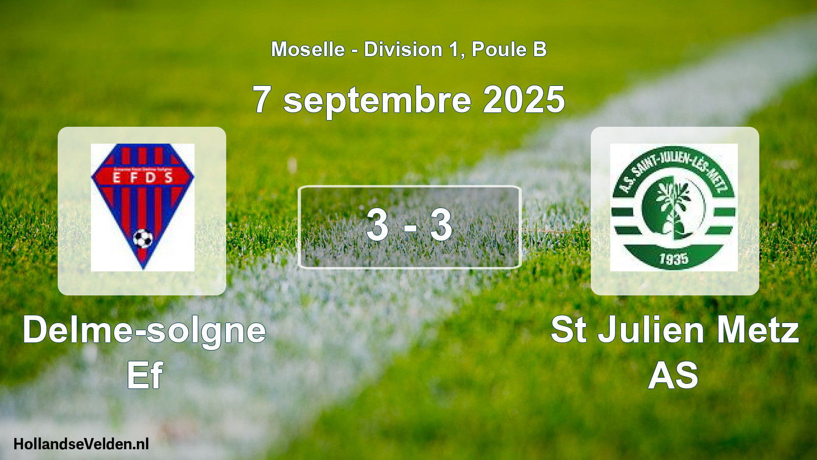 Match joué: Delme-solgne Ef - St Julien Metz AS 3 - 3 (7 septembre 2025)