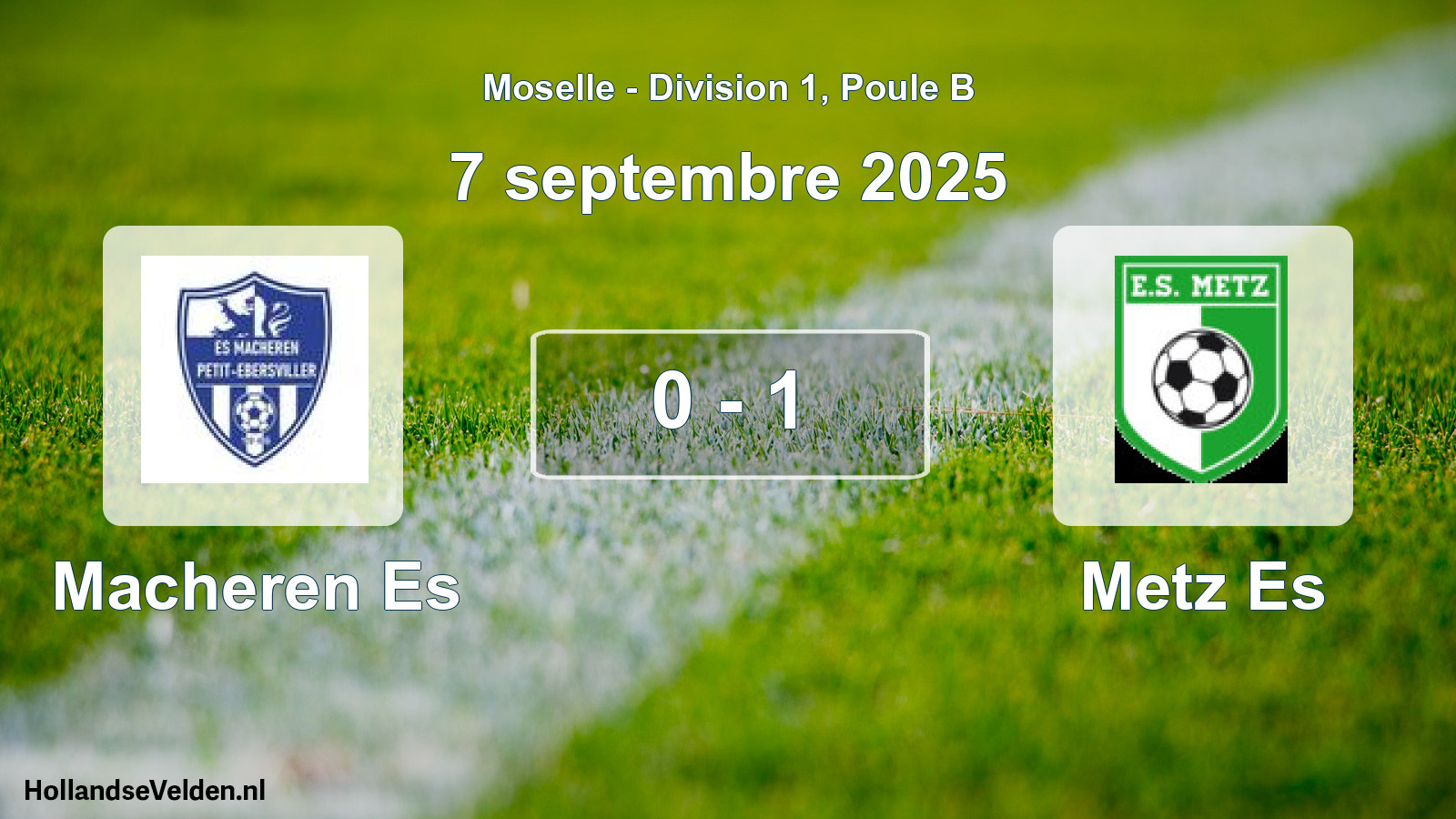 Total number of matches played: Macheren Es - Metz Es 0 - 1 (7 September 2025)