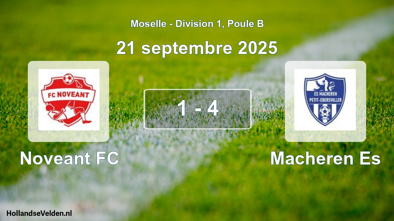 Match joué: Noveant FC - Macheren Es 1 - 4 (21 septembre 2025)